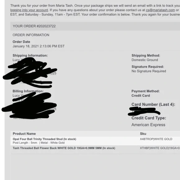 Maria Tash trinity opal threaded stud - Picture 5 of 5